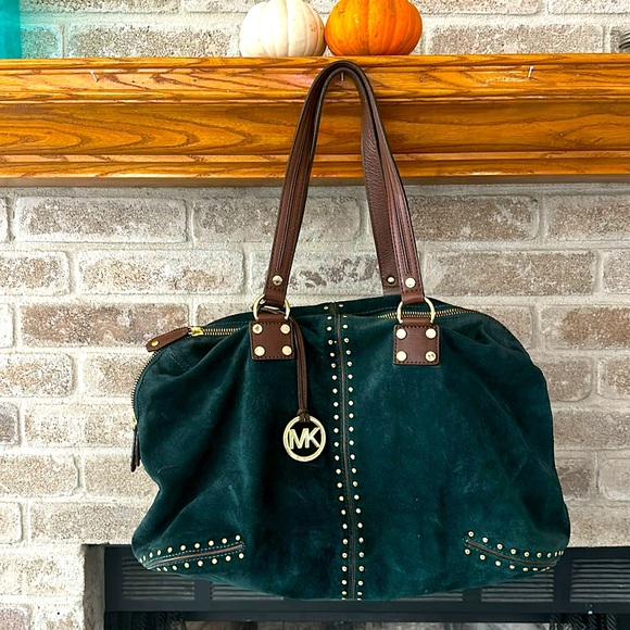 Michael Kors oversized studded suede shoulder bag tote - Picture 2 of 13